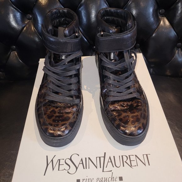 Yves Saint Laurent - Malibu High Top Leopard Leather - YSL - Picture 2 of 12
